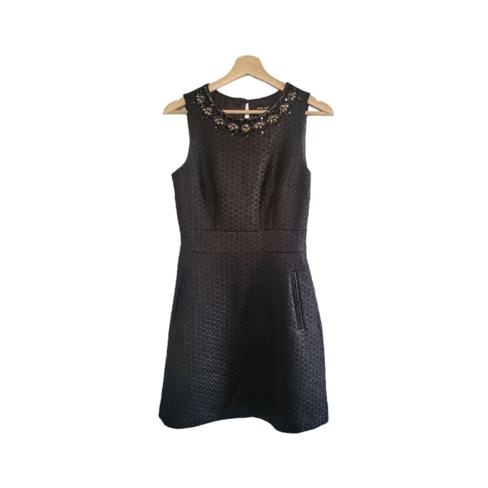 EVER NEW Melbourne Size 4 Sleeveless Embellished Textured Dress Wedding Guest